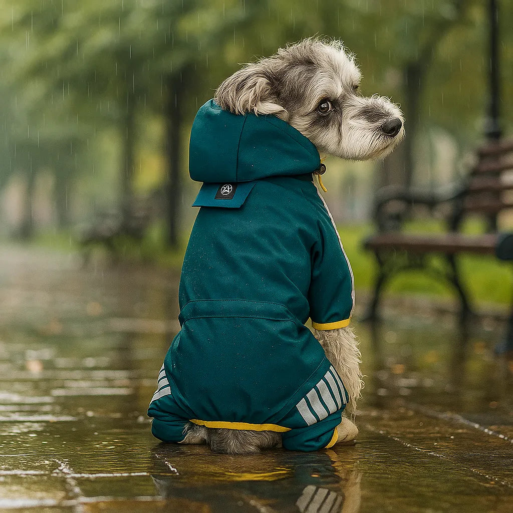 Wasserdichte Hunde-Regenjacke - Reflektierender Regenmantel für Sichtbarkeit