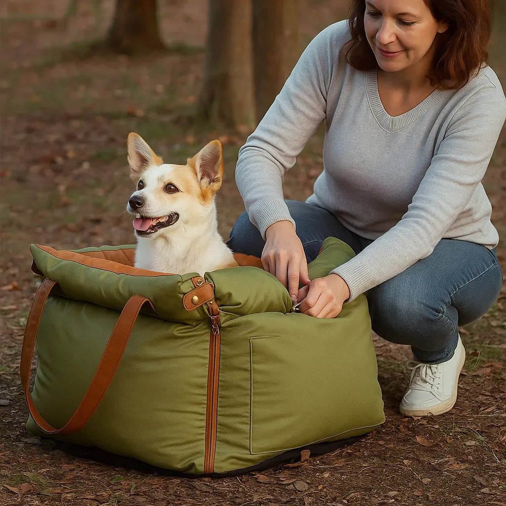 Hundeautositz & Reisebett - Sicherer & bequemer Transport für Hunde