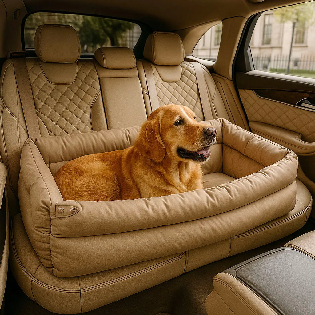 Deluxe Hundereisebett & Autositz – Extra groß für sicheren Transport