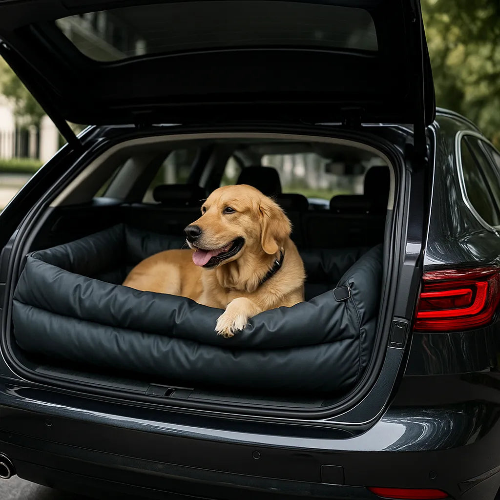 Deluxe Hundereisebett & Autositz – Extra groß für sicheren Transport