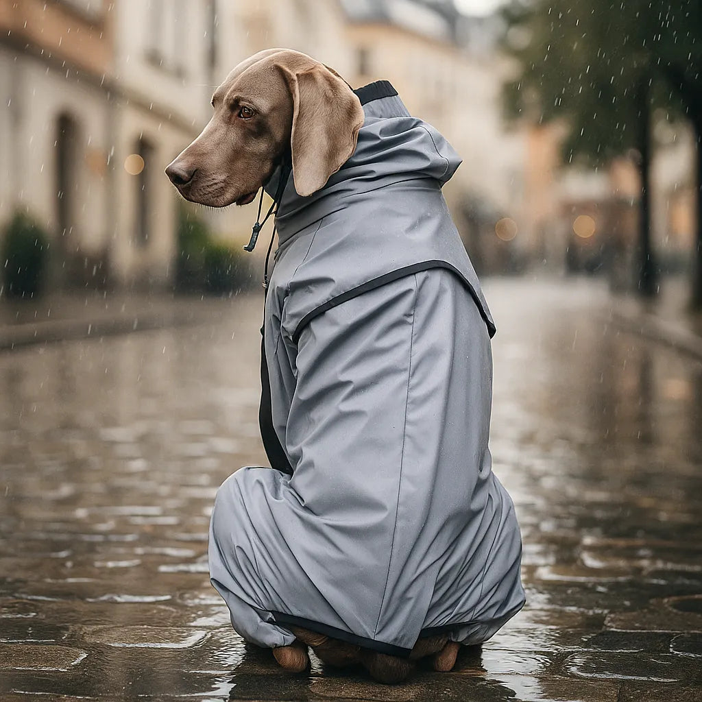 Wasserdichte Hundejacke – Reflektierender Regenmantel für Tag & Nacht
