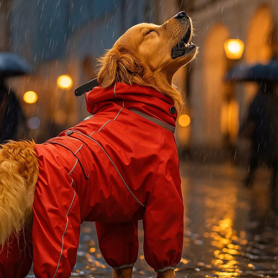 Wasserdichte Hundejacke warm & reflektierend – Winddicht & mit Vollschutz