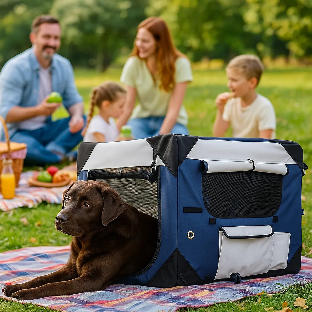 Faltbare Hundebox & Transporttasche - Sicher & komfortabel für Reisen