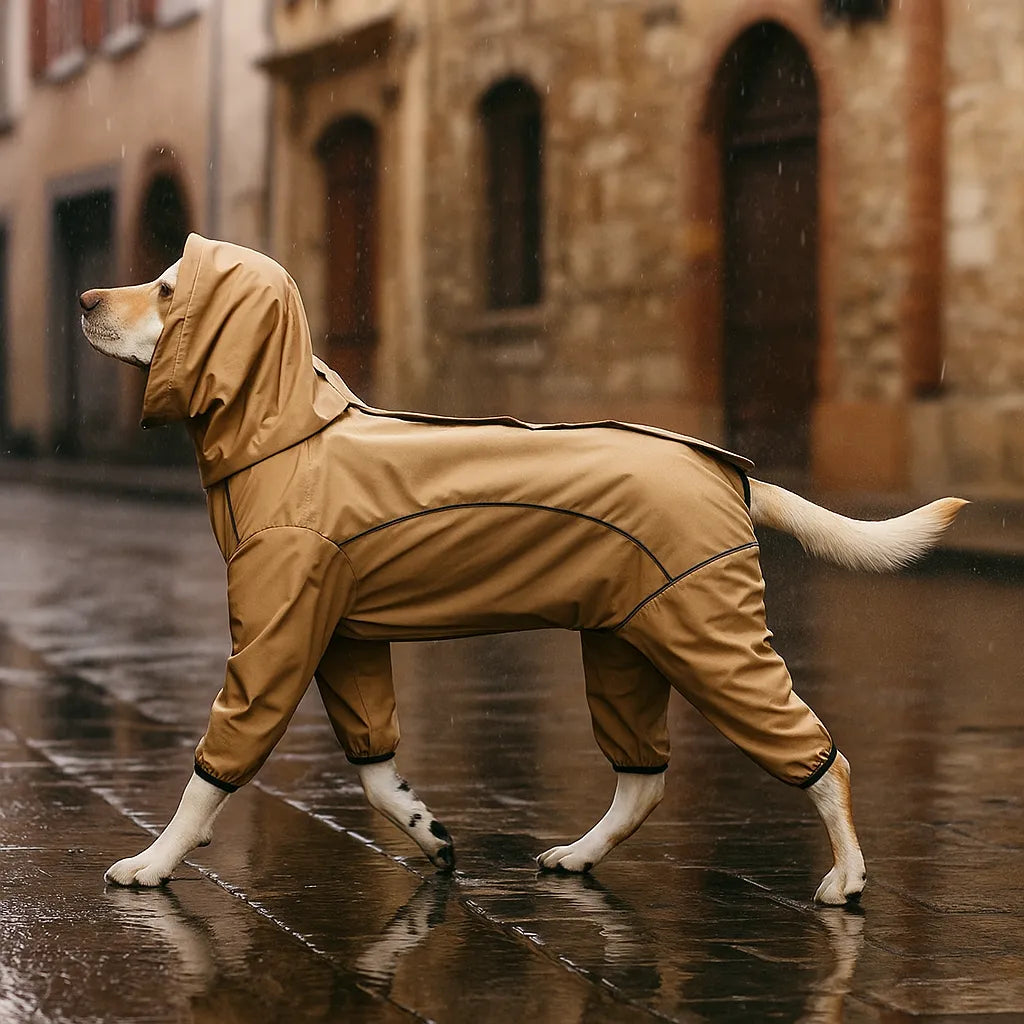 Hunde regenmantel mit Beinen | Wasserdicht & reflektierend