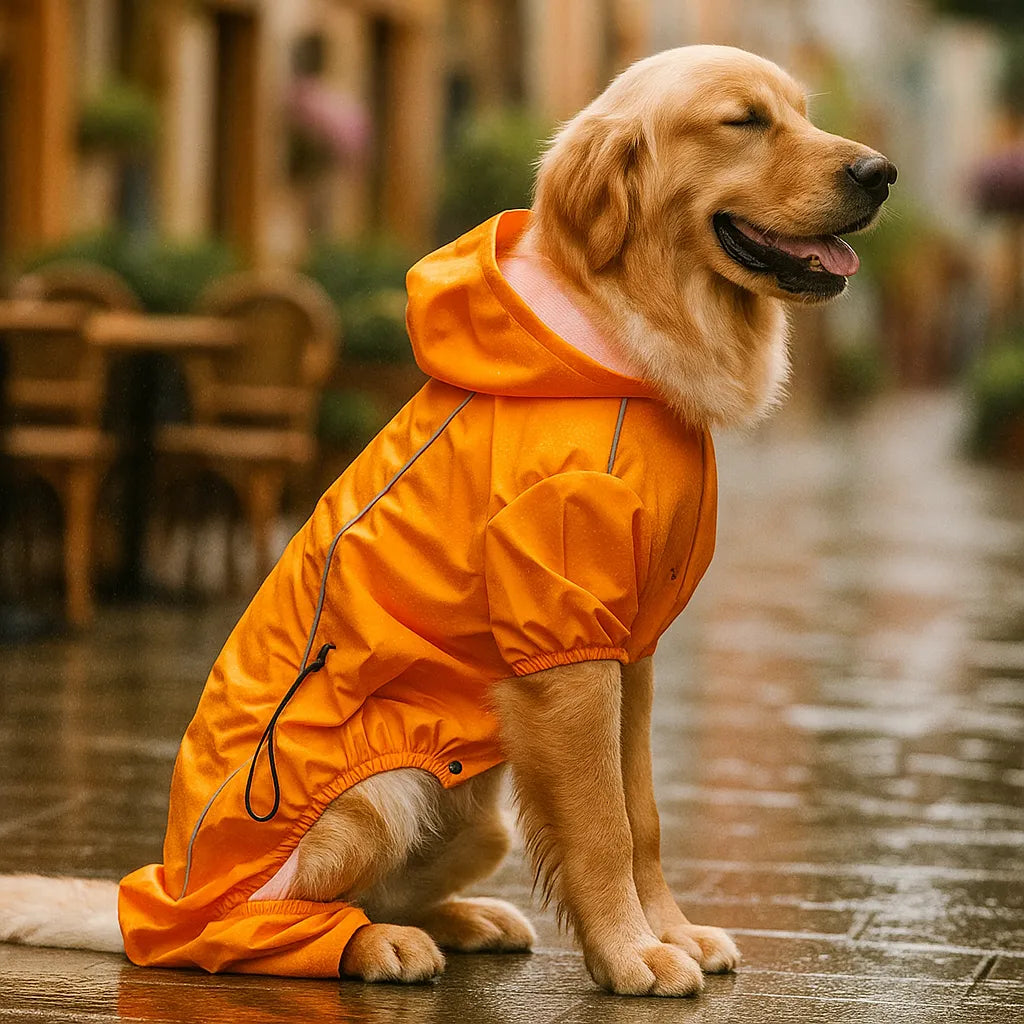 Hunde regenmantel mit Beinen | Wasserdicht & reflektierend