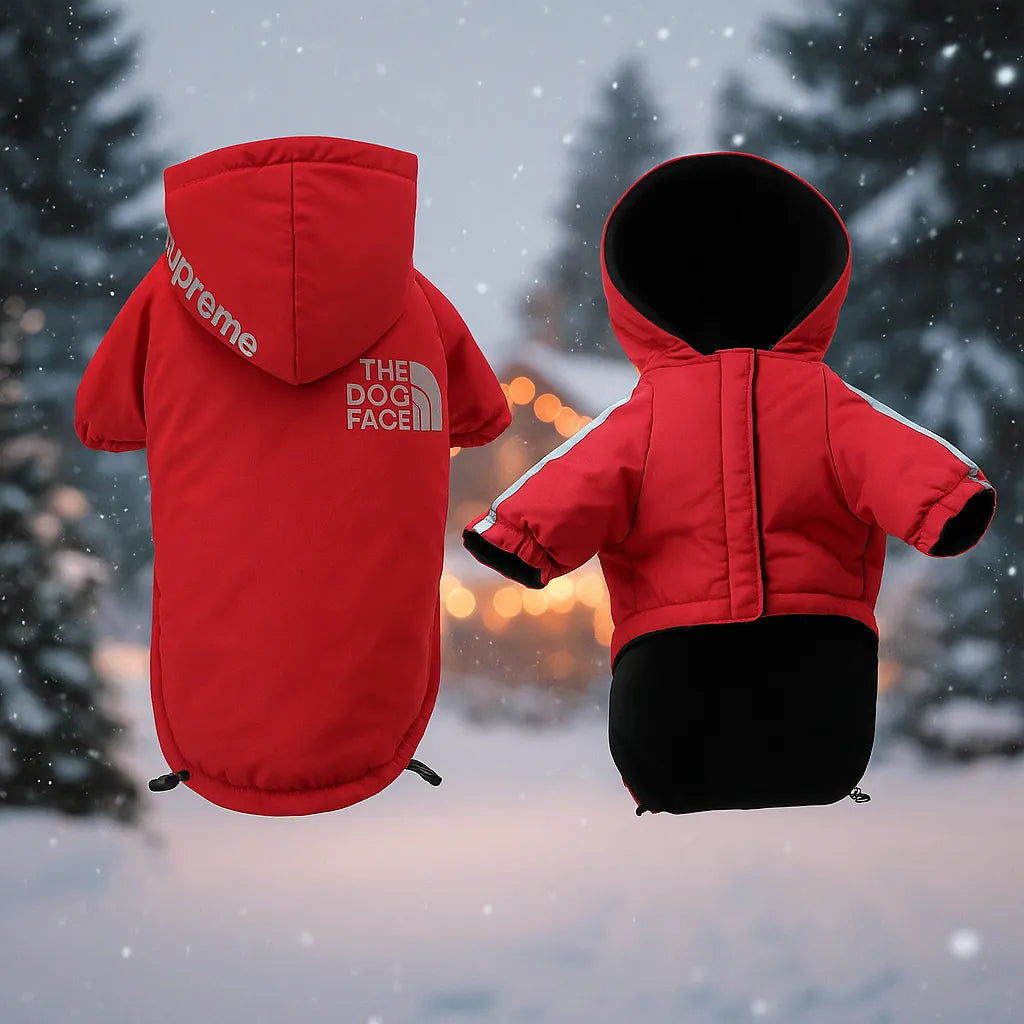 Warme Hundejacke Winter | Wasserdicht, reflektierend mit Kapuze