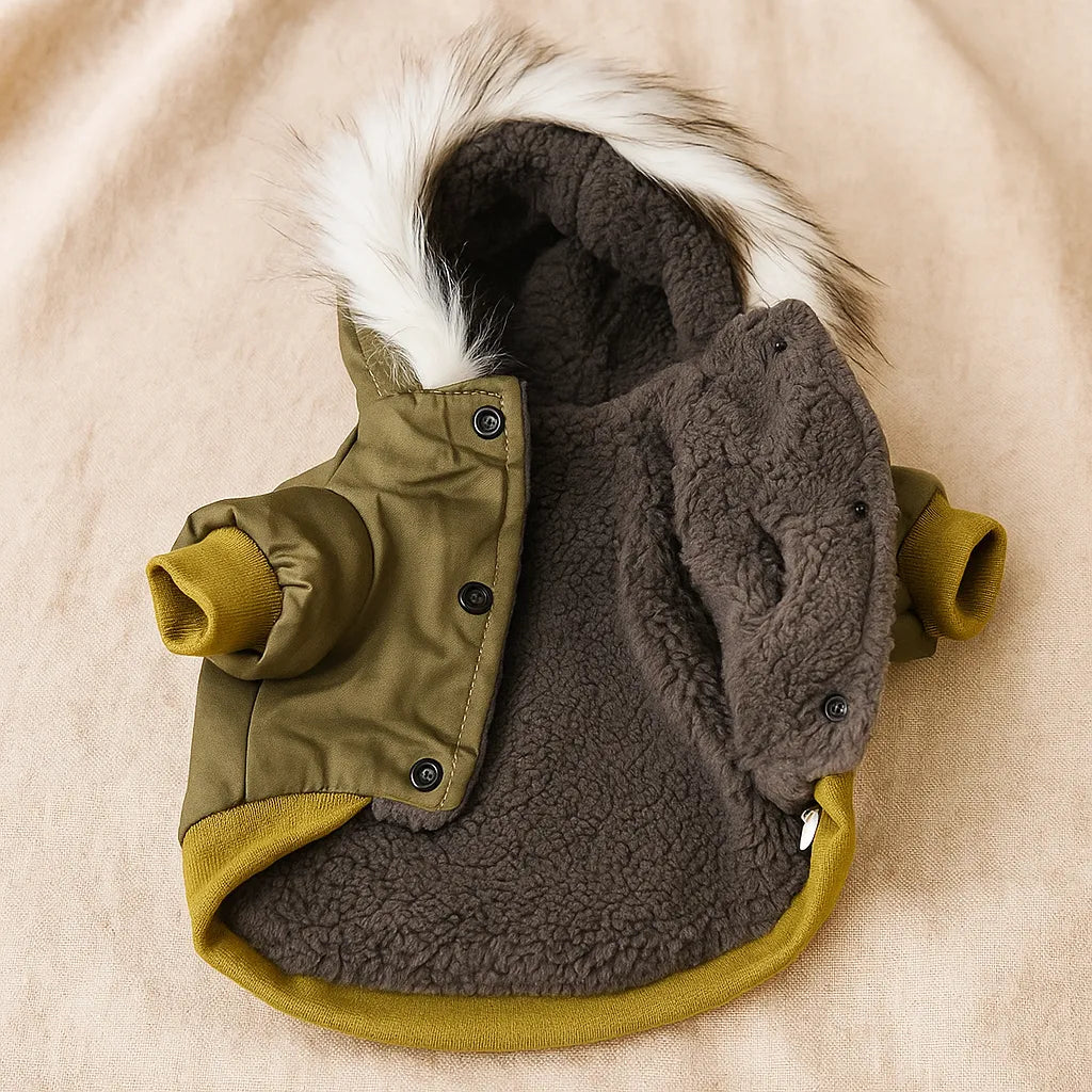 Warme Hundejacke mit Kapuze | Bequem & stilvoll für den Winter