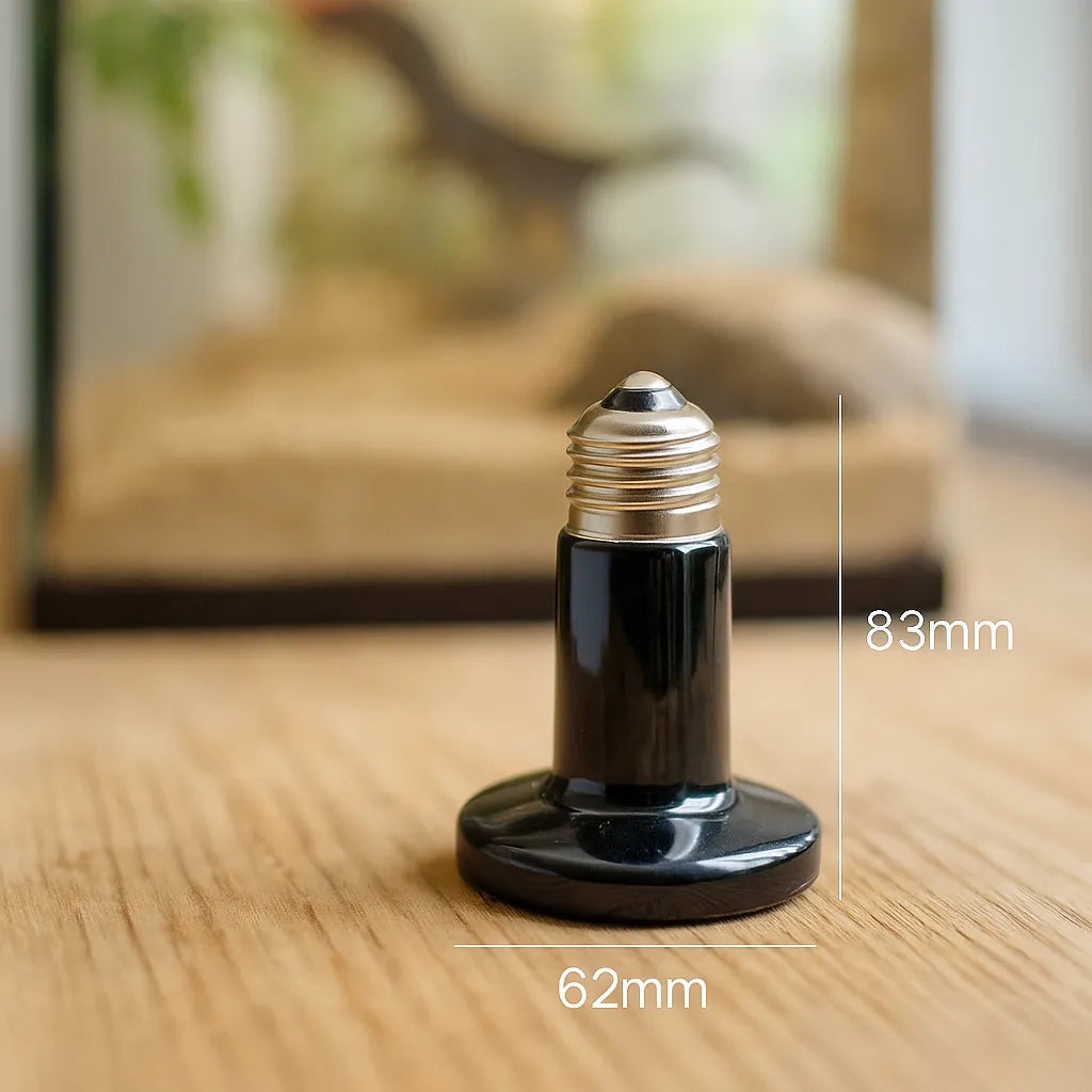 Dunkelstrahler Reptilien – Keramik-Heizlampe E27 (25W-100W)