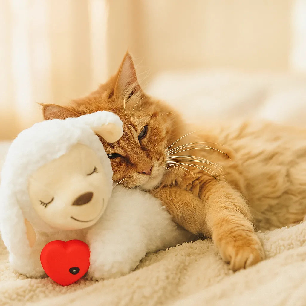 Hundespielzeug mit Herzschlag für Welpen | Kuscheltier gegen Trennungsangst & Stress