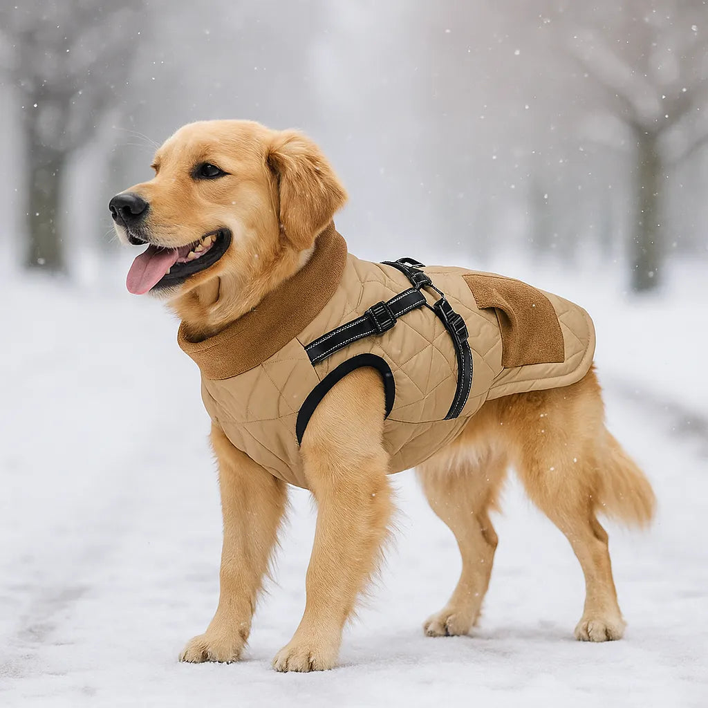 Winter Hundemantel – Wasserdicht, warm & bequem mit verstellbarem Gurt