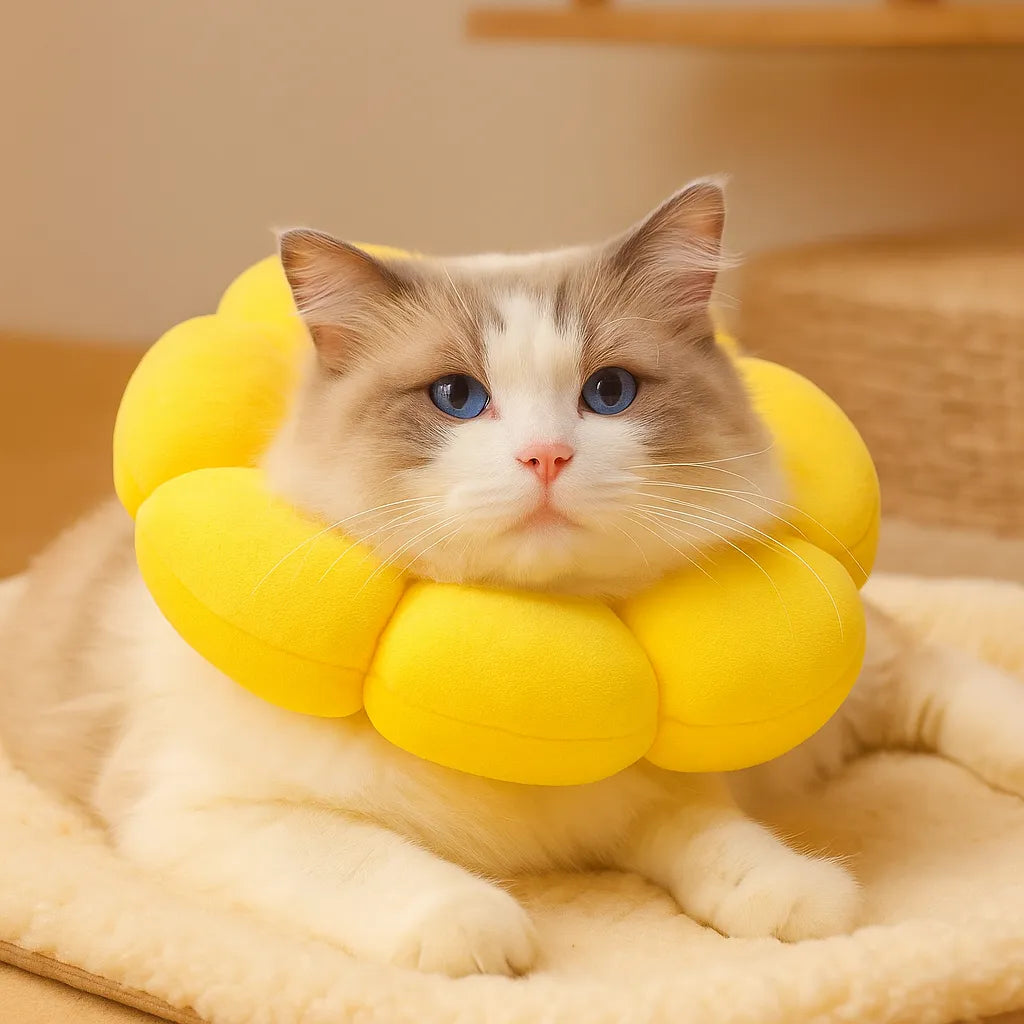 Katzen Halskrause weich | Schutzkragen, verhindert Lecken & Kratzen