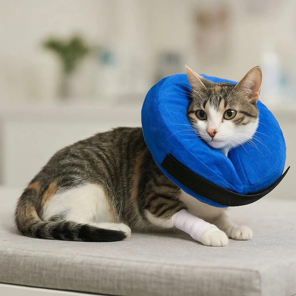 Aufblasbarer Schutzkragen für Katzen | Weich & verstellbar