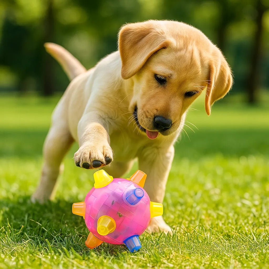 Interaktives Hundespielzeug – Springender Ball gegen Langeweile
