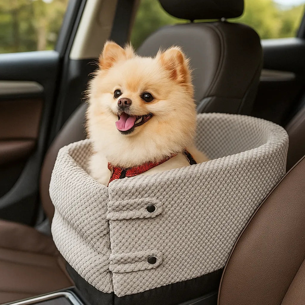 Hunde Autositz | Sicher mit Anschnallgurt & Polsterung