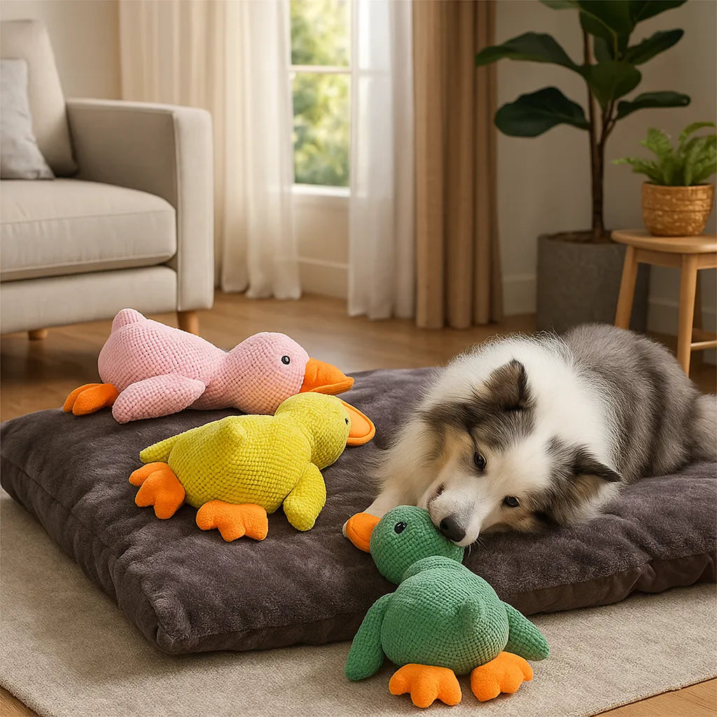 Hundespielzeug Ente mit Sound | Interaktiv & robust