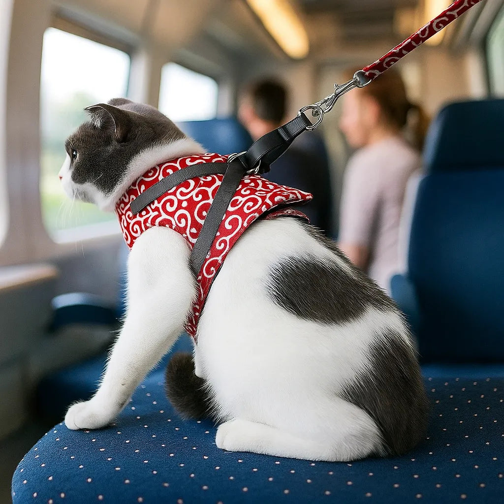 Katzengeschirr ausbruchsicher | Mit Leine für Spaziergänge