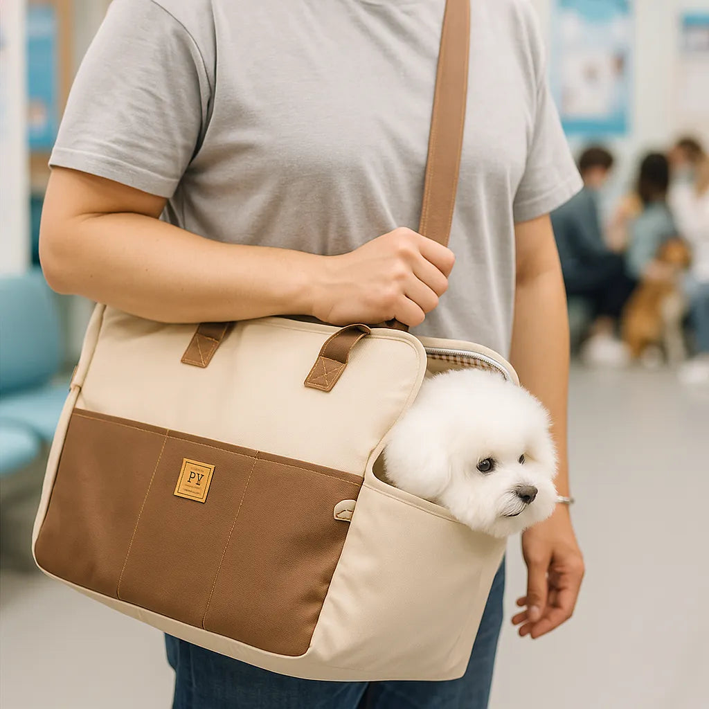 Hundetragetasche komfortabel | Mit Schultergurt für Reisen