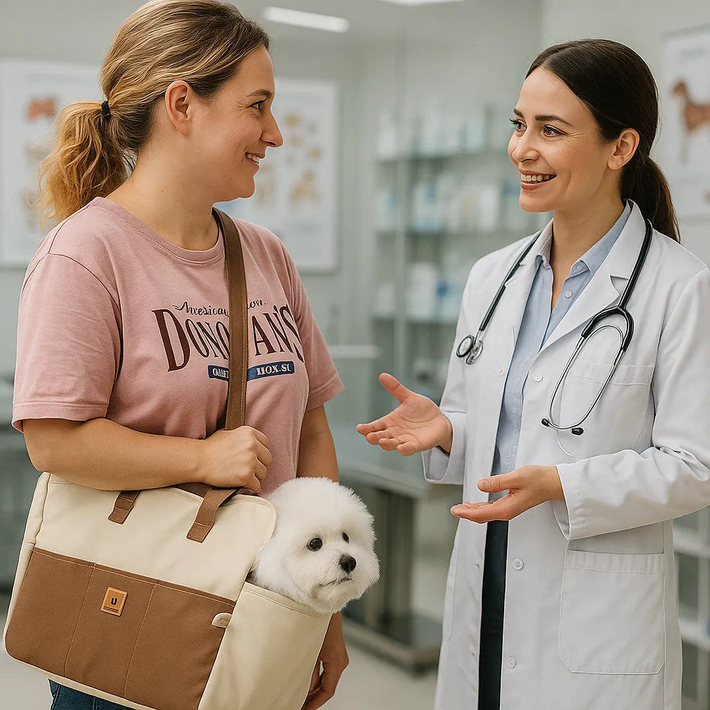 Hundetragetasche komfortabel | Mit Schultergurt für Reisen