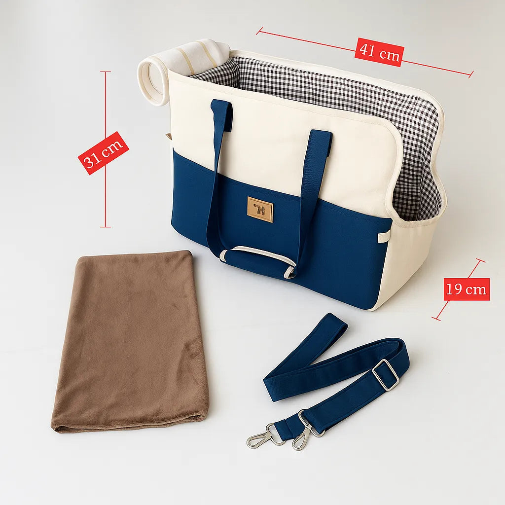 Hundetragetasche komfortabel | Mit Schultergurt für Reisen