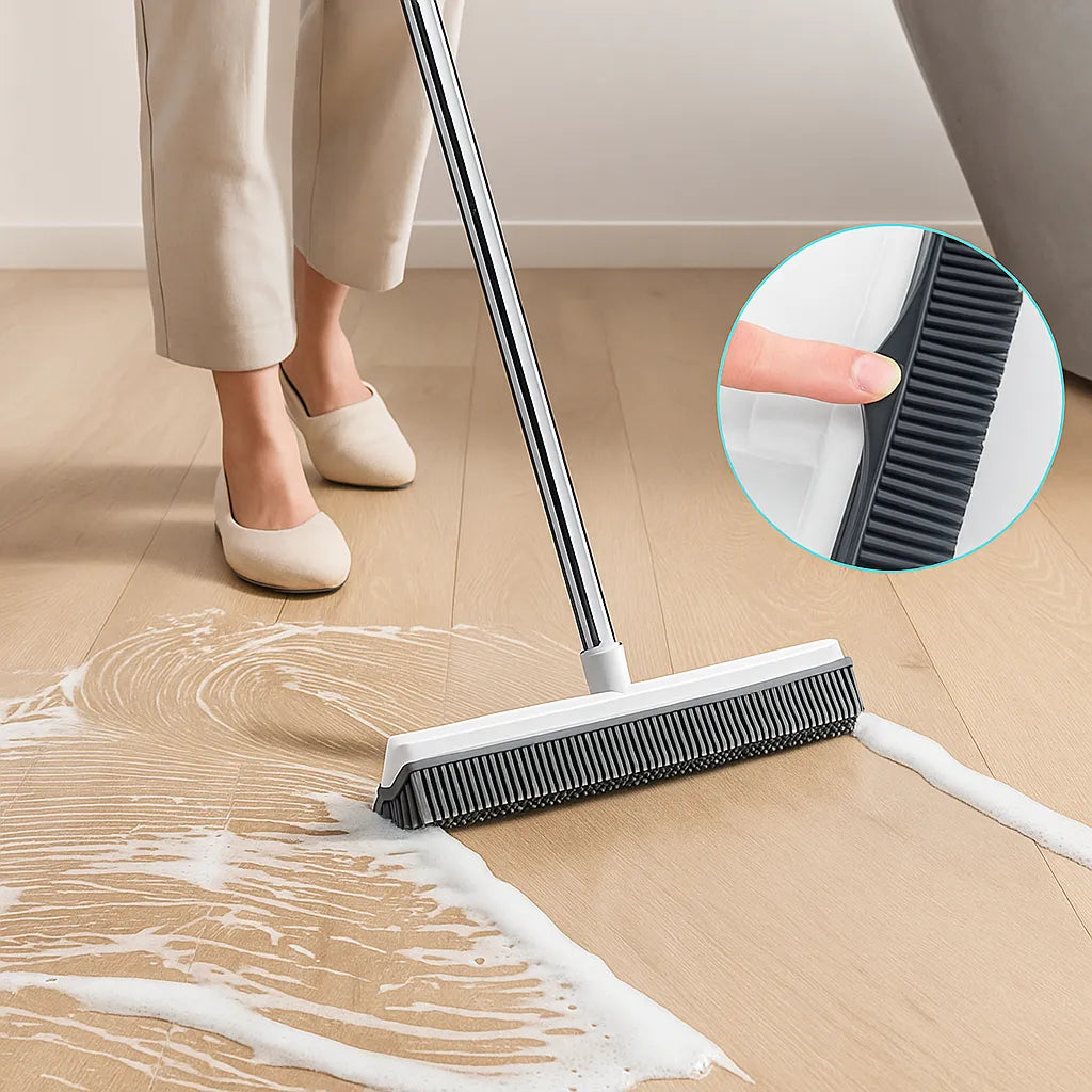 Tierhaarentferner mit Stiel | stabiler Besen für Hunde- & Katzenhaare