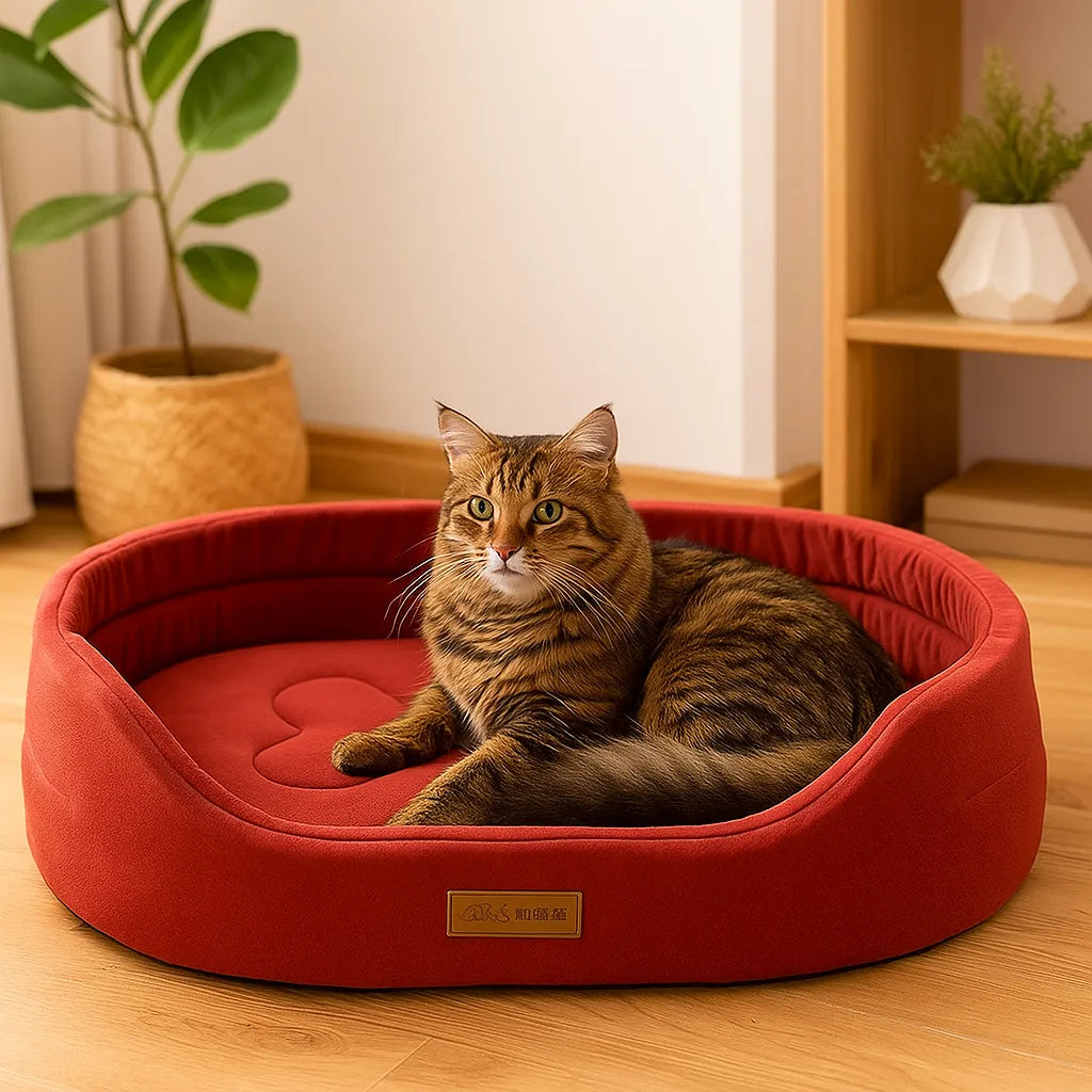 Katzenbett waschbar & weich | Kuscheliges Katzenkissen