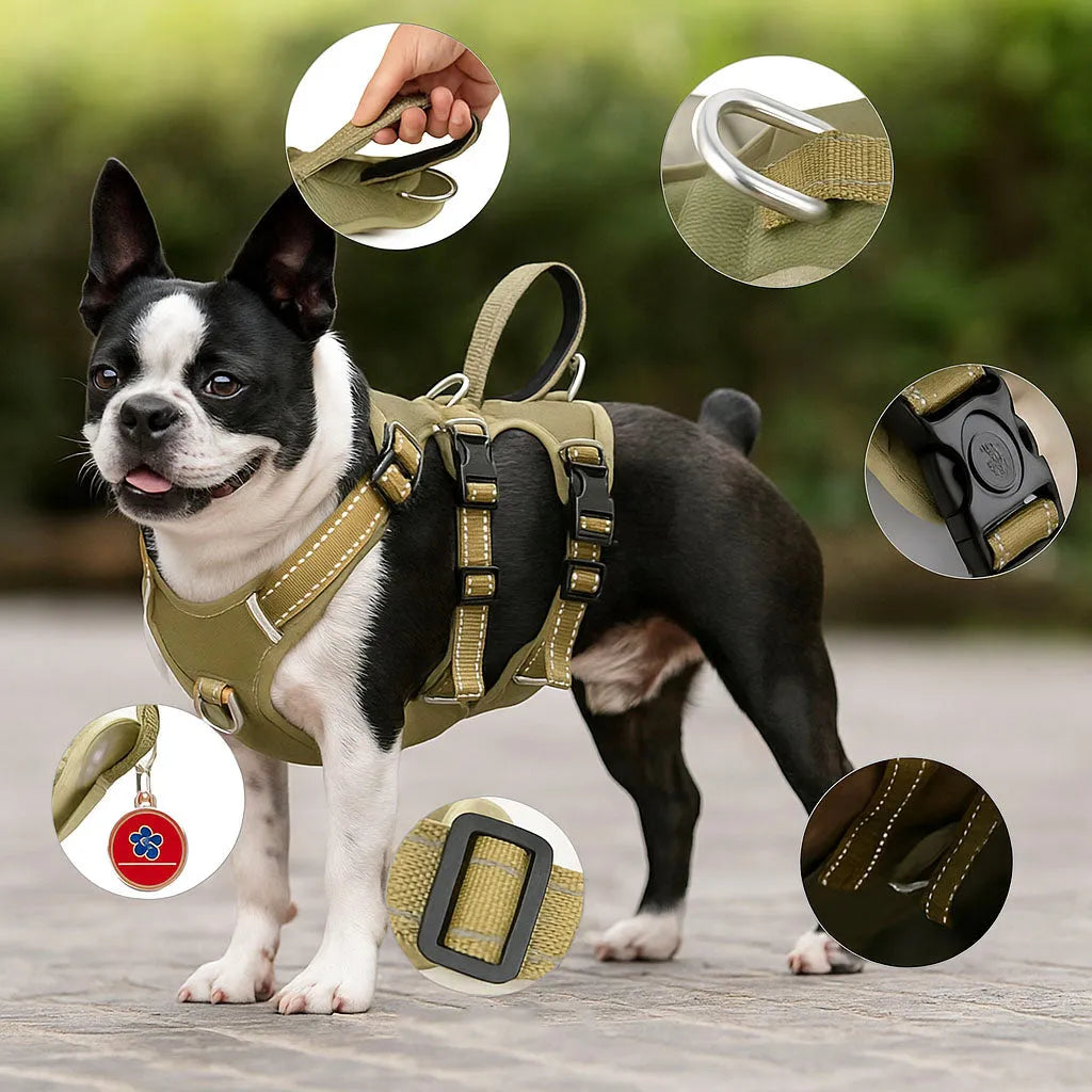 Hundegeschirr gepolstert & reflektierend | Anti-Zieh Brustgeschirr
