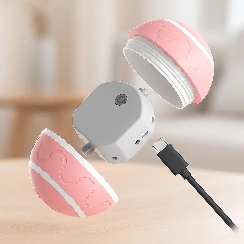 Hundespielzeug interaktiv | Selbstrollender LED Ball für Hunde