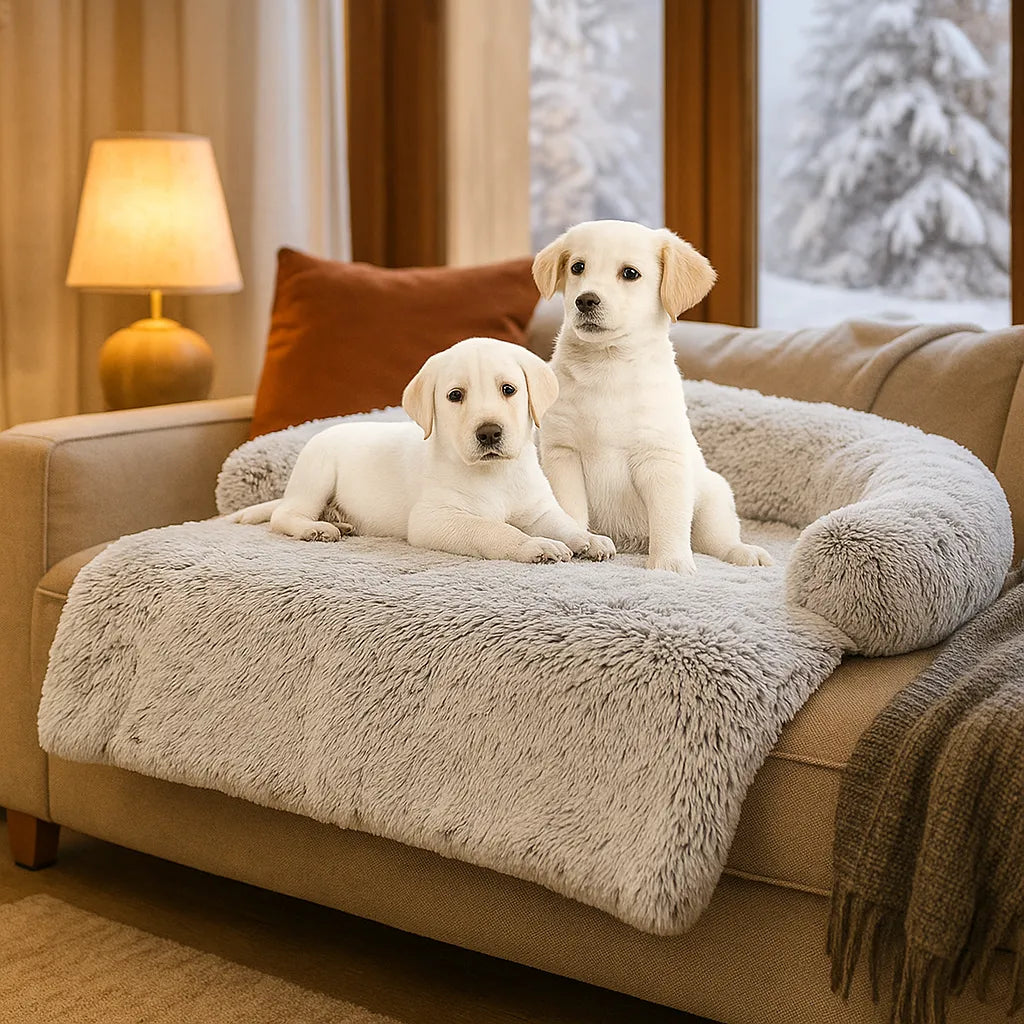 Fluffy Hundebett & Hundedecke | Waschbar, weich & rutschfest