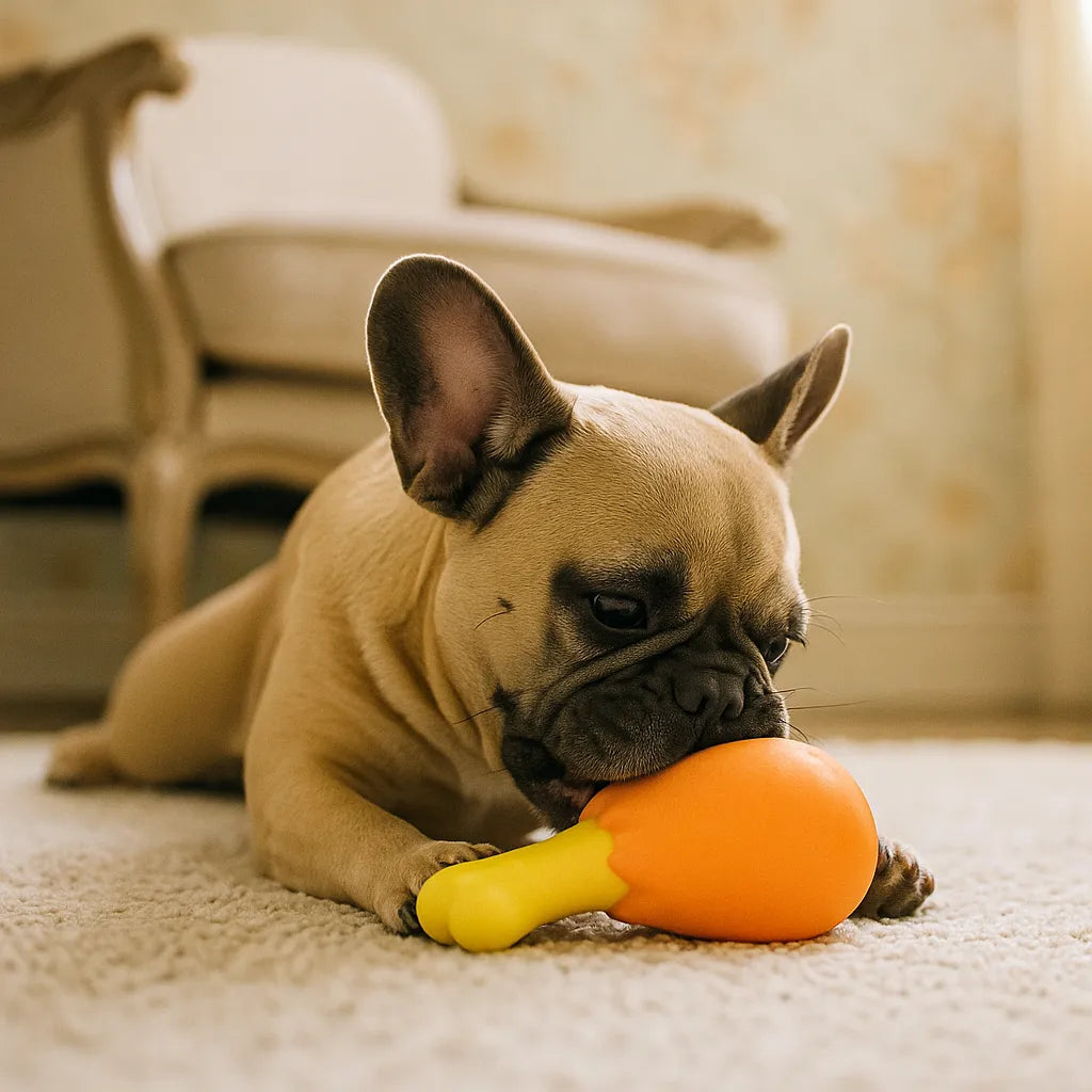 Interaktives Hundespielzeug Knochen | Wit Quietsch-Sound & Zahnpflege-Effekt