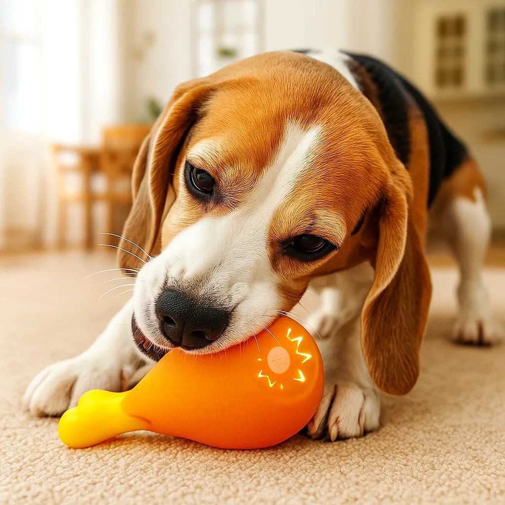 Interaktives Hundespielzeug Knochen | Wit Quietsch-Sound & Zahnpflege-Effekt