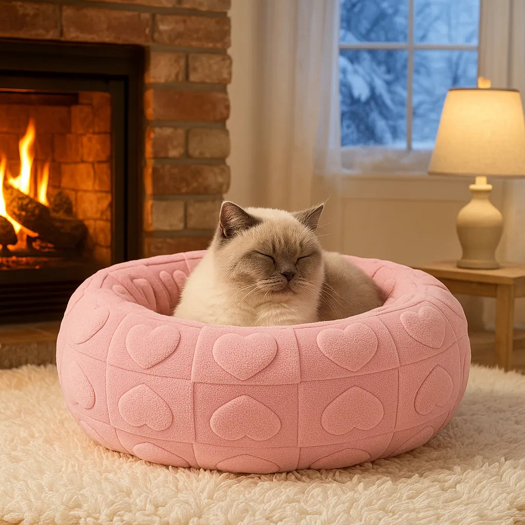 Katzenbett mit stützender Füllung | Weiches & formstabiles Katzenkissen