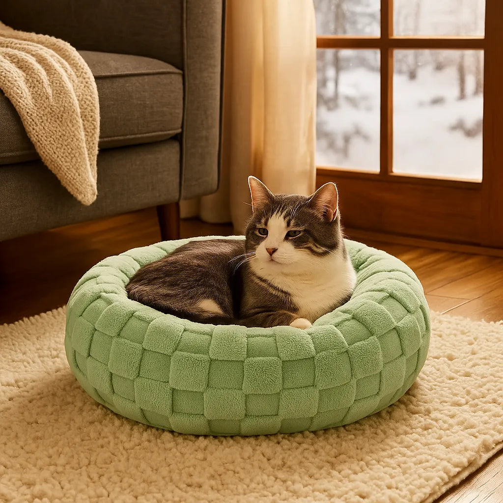 Katzenbett mit stützender Füllung | Weiches & formstabiles Katzenkissen