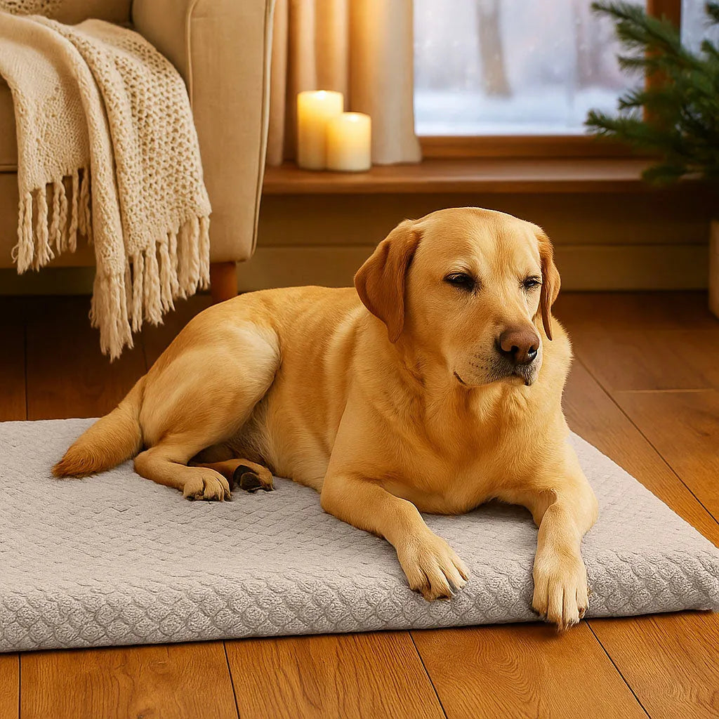 Hundebett mit abnehmbarem Bezug | Waschbar, rutschfest & warm für den Winter