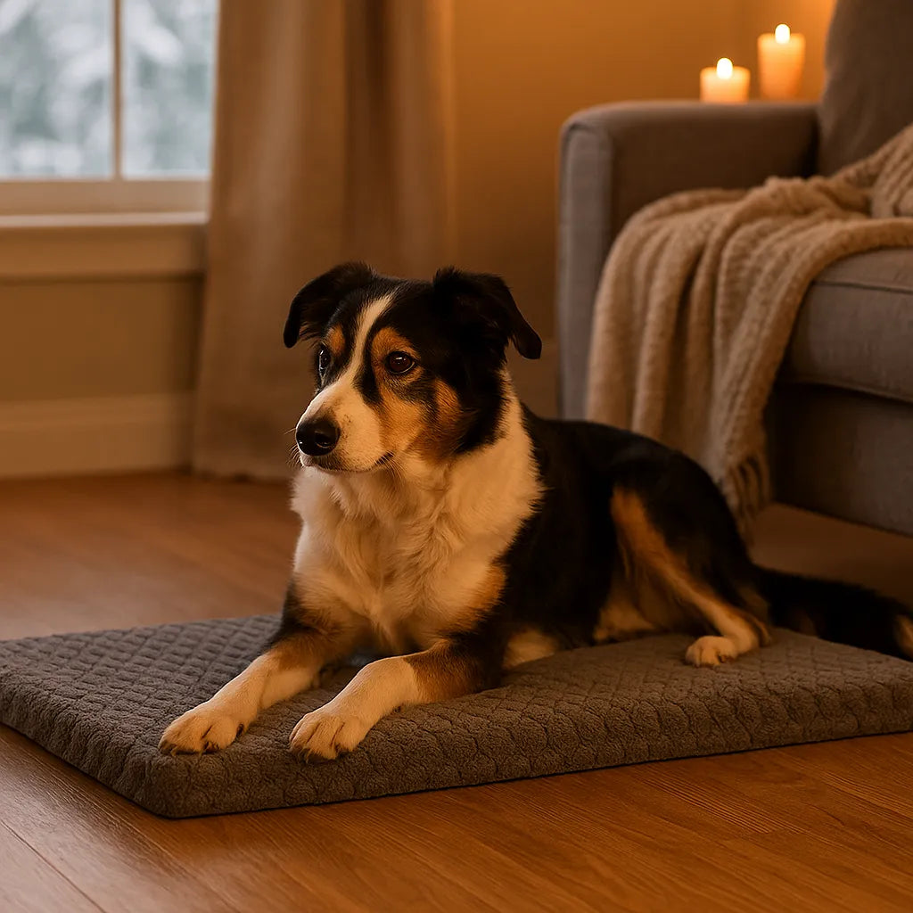 Hundebett mit abnehmbarem Bezug | Waschbar, rutschfest & warm für den Winter