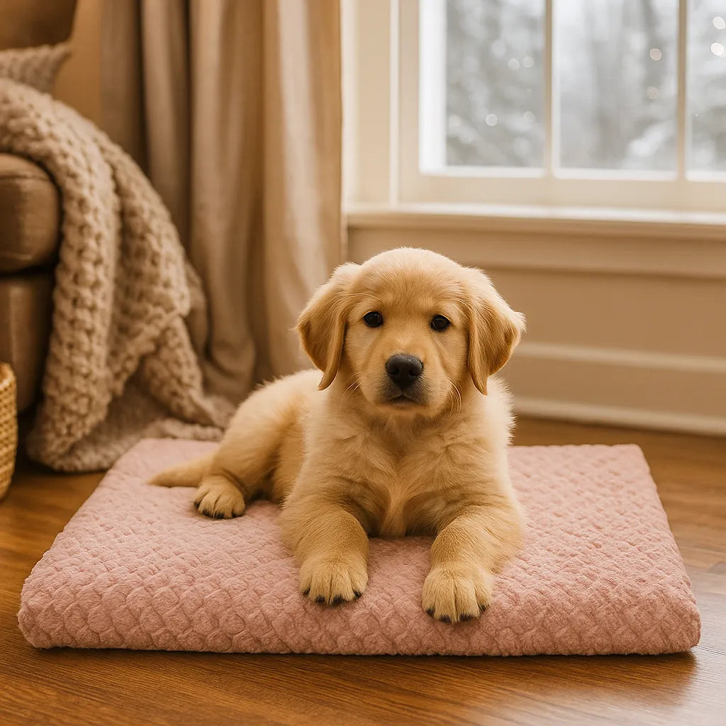 Hundebett mit abnehmbarem Bezug | Waschbar, rutschfest & warm für den Winter