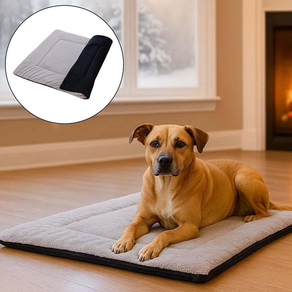 Hundebett waschbar | Rutschfestes & warmes Kuschelbett für Zuhause & unterwegs