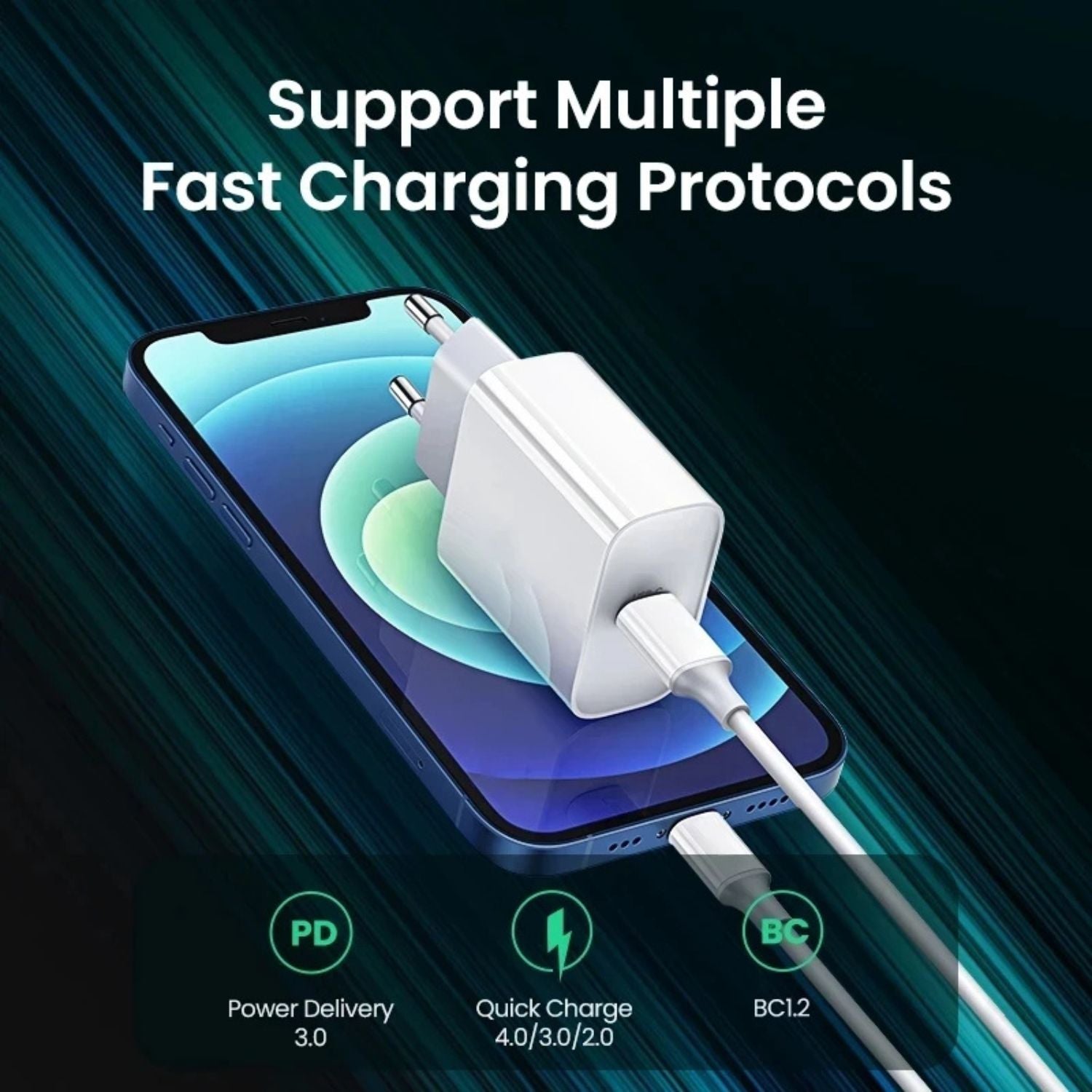 Evolved Chargers 20W USB-C PD Stecker & USB-C Ladegerät – Schnellladegerät für USB-C Geräte
