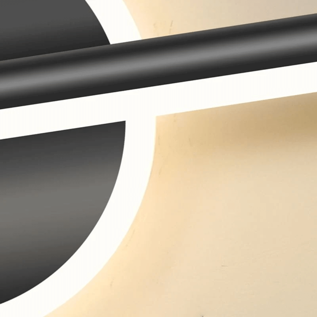 LED Wandleuchte Modern Schwarz - Gold 3 Lichtfarben