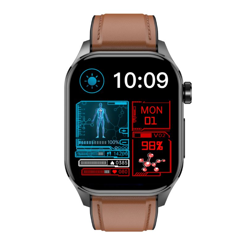 Professionelle ECG/EKG Nicht-invasive Blutzucker Gesundheits Smart Call Textbenachrichtigungsuhr