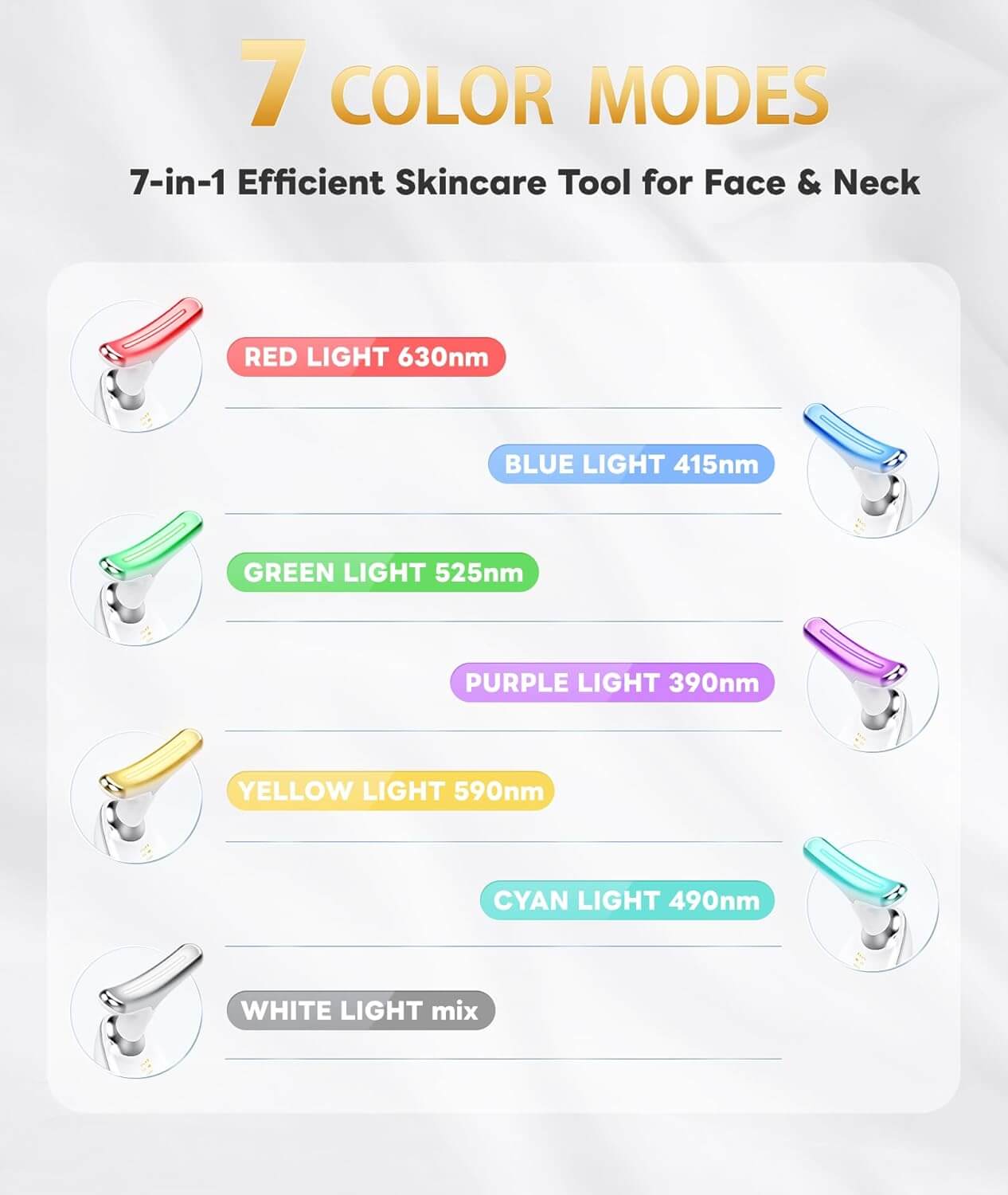 7-Farben LED Gesichtsmassagegerät