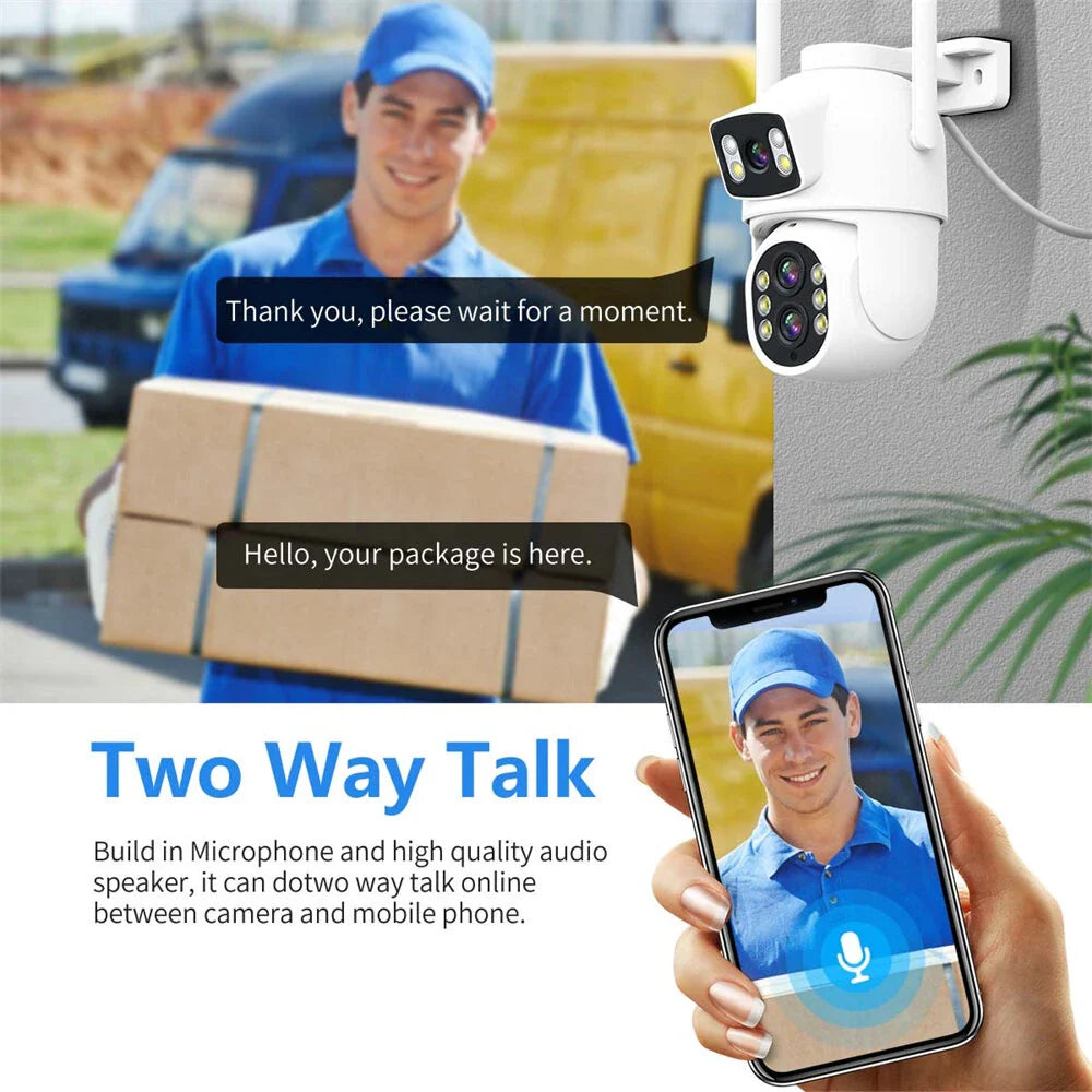 ESCAM QF500 Dual-Linsen 10X Zoom 5MP WiFi IP-Kamera - Nachtsicht, Schwenk/Neigung, humanoide Erkennung, wasserdicht, Zwei-Wege-Audio, Cloud-Speicher