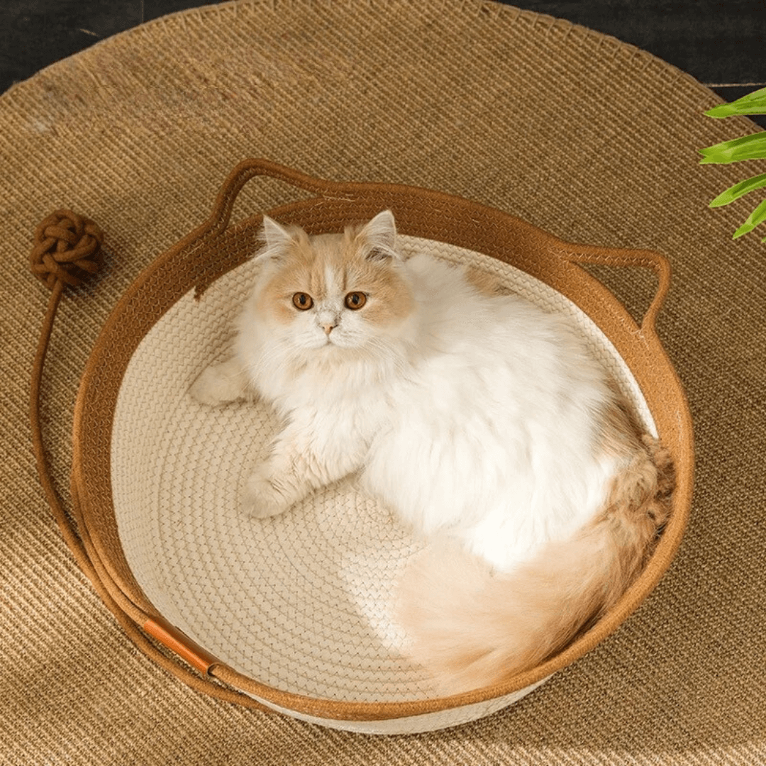Kuscheliges Katzenbett aus Baumwolle - Handgewebt
