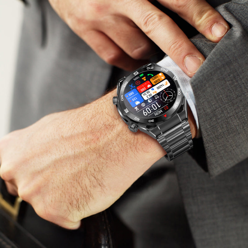 Gesundheits-Smartwatch mit Blutzucker-, EKG- und Herzfrequenzüberwachung