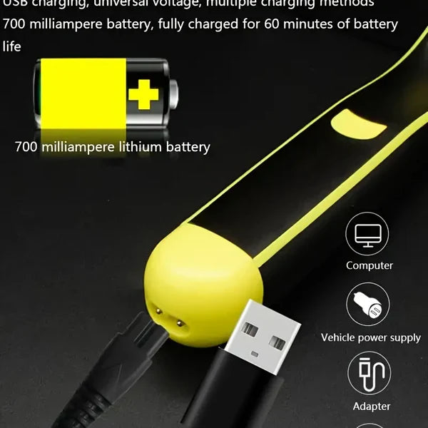 Herren wiederaufladbarer Nass- und Trockenrasierer und Trimmer