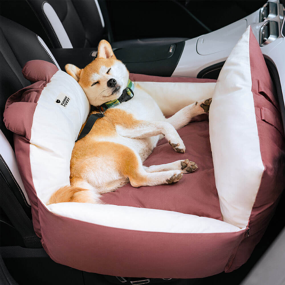 Sicheres Hunde Autobett mit Schutzkissen