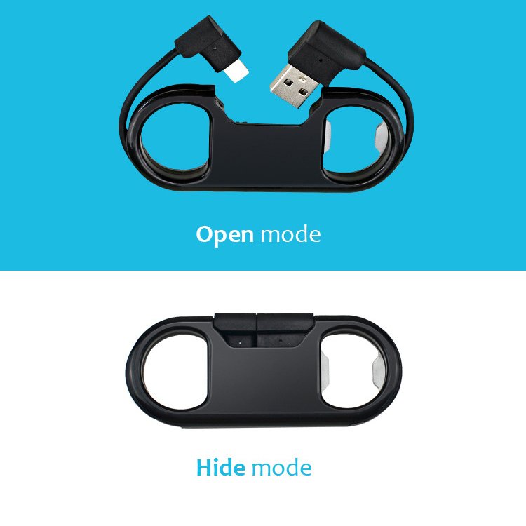Flaschenöffner Lightning & Micro USB-Kabel
