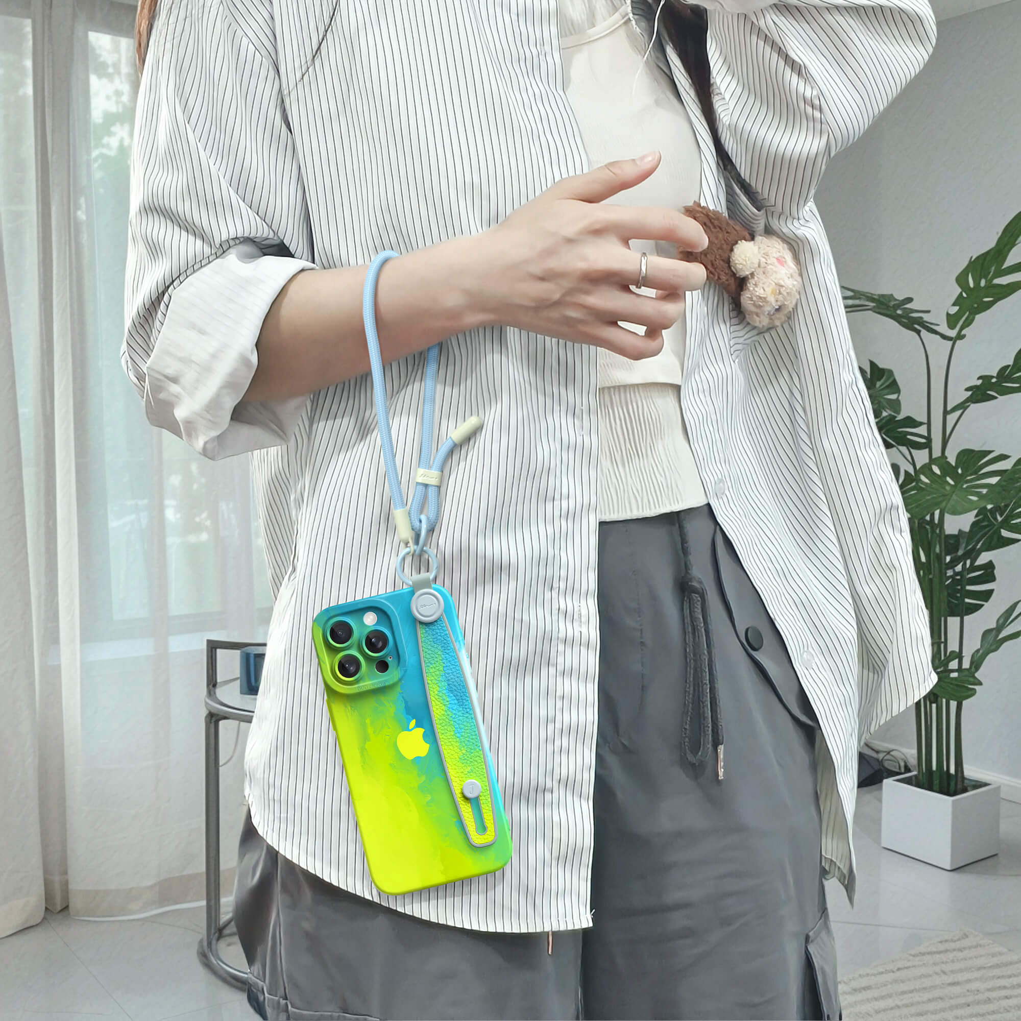 Leuchtendes Stranddesign | Multifunktionale Armbandhülle für iPhone-Serie