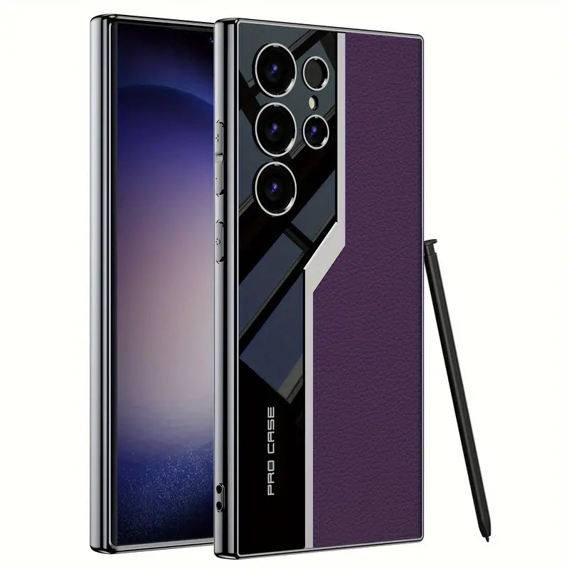 Super Lauf Ultra-dünn Einfache Elektroplattierung Leder Handyhülle Für Samsung Galaxy S25