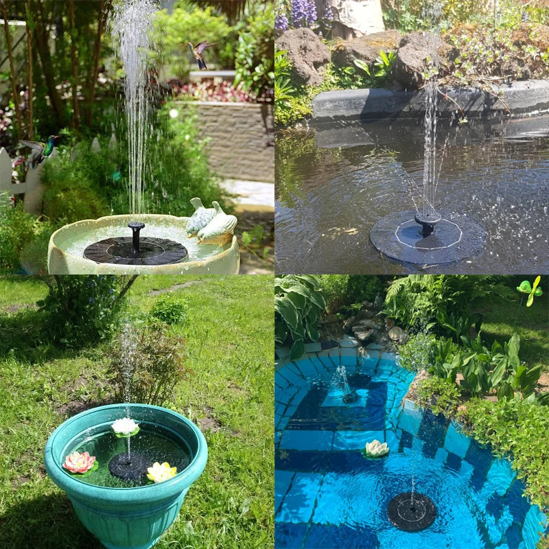 Solarbetriebener Gartenwasserbrunnen
