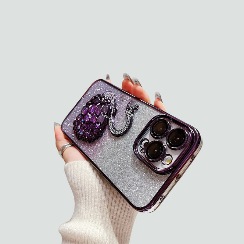 Gradient Diamond Schwan iPhone Glitzer Handyhülle
